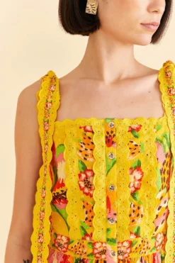 Farm Rio Yellow Fruits Paradise Blouse -Farm Rio Shop 309219 03