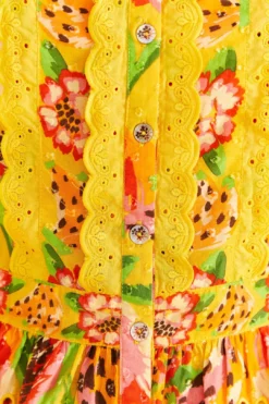 Farm Rio Yellow Fruits Paradise Blouse -Farm Rio Shop 309219 05