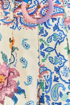 Farm Rio Off-White Romantic Bandanas Shorts -Farm Rio Shop 309222 05