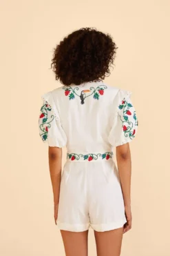 Farm Rio Cross Stitch Toucan Embroidered Romper -Farm Rio Shop 309230 04
