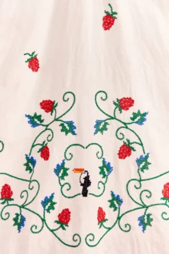 Farm Rio Cross Stitch Toucan Embroidered Midi Dress -Farm Rio Shop 309233 04