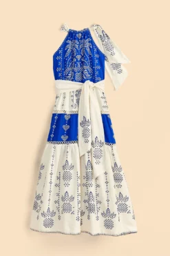 Farm Rio Navy Blue Embroidered Jungle Scarf Maxi Dress 8 Farm Rio Navy Blue Embroidered Jungle Scarf Maxi Dress -Farm Rio Shop 309237 05