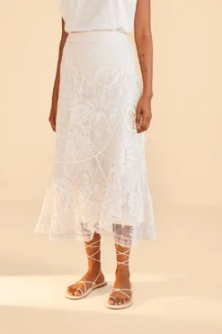 Farm Rio Off-White Guipire Midi Skirt 7 Farm Rio Off-White Guipire Midi Skirt -Farm Rio Shop 309241 02