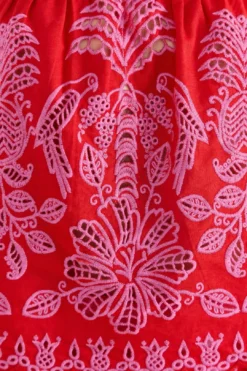 Farm Rio Red Palm Tree Richelieu Blouse -Farm Rio Shop 309247 05