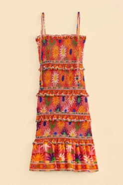 Farm Rio Coral Summer Sun Mini Dress -Farm Rio Shop 309264 06