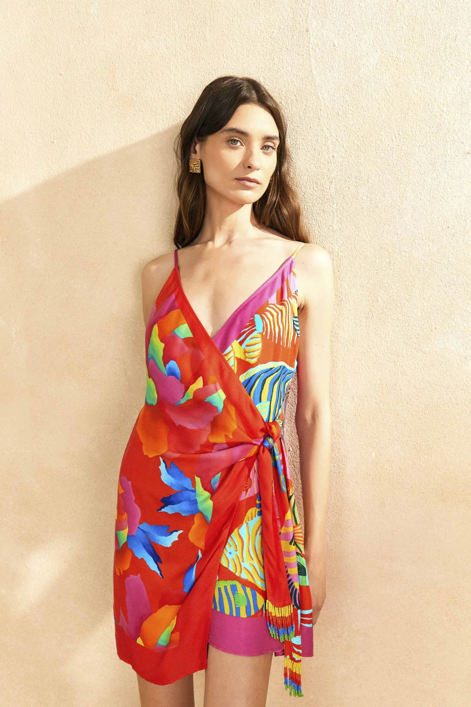 Farm Rio Mixed Ombre Chita Scarf Lenzing™ Ecovero™ Viscose Mini Dress 1 Farm Rio Mixed Ombre Chita Scarf Lenzing™ Ecovero™ Viscose Mini Dress