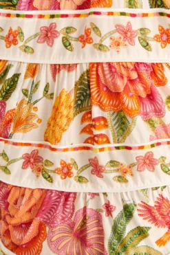 Farm Rio Off-White Macaw Bloom Mini Dress -Farm Rio Shop 309266 05