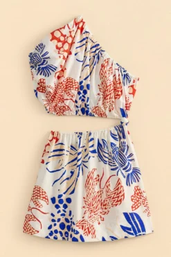 Farm Rio Off-White Mixed Lobsters Mini Dress 9 Farm Rio Off-White Mixed Lobsters Mini Dress -Farm Rio Shop 309272 05