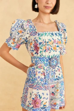 Farm Rio Off-White Romantic Bandanas Organic Cotton Romper 7 Farm Rio Off-White Romantic Bandanas Organic Cotton Romper -Farm Rio Shop 309280 03