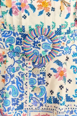 Farm Rio Off-White Romantic Bandanas Organic Cotton Romper 9 Farm Rio Off-White Romantic Bandanas Organic Cotton Romper -Farm Rio Shop 309280 05