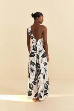 Farm Rio Off-White Graphic Leaves Jumpsuit -Farm Rio Shop 309281 04 scaled