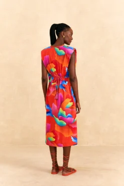 Farm Rio Red Ombre Chita T-Shirt Dress -Farm Rio Shop 309290 04