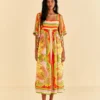Farm Rio Beach Toucans Scarf Midi Dress