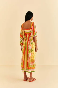 Farm Rio Beach Toucans Scarf Midi Dress -Farm Rio Shop 309297 04