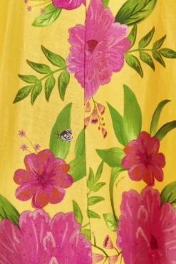 Farm Rio Yellow Romantic Garden Midi Dress 13 Farm Rio Yellow Romantic Garden Midi Dress -Farm Rio Shop 309298 05