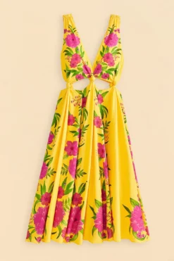 Farm Rio Yellow Romantic Garden Midi Dress 17 Farm Rio Yellow Romantic Garden Midi Dress -Farm Rio Shop 309298 06 89065831 43e9 45d0 a245 83776dade038