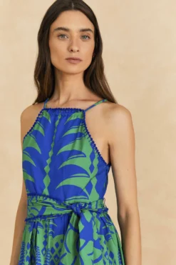 Farm Rio Blue Pineapple Love Organic Cotton Maxi Dress -Farm Rio Shop 309303 03 scaled