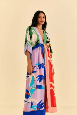 Farm Rio Brasil Bahia Scarves Midi Dress 8 Farm Rio Brasil Bahia Scarves Midi Dress -Farm Rio Shop 309309 03
