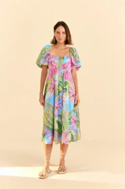 Farm Rio Beach Vibe Midi Dress