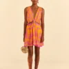 Farm Rio Orange Pineapple Love Mini Dress