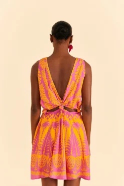 Farm Rio Orange Pineapple Love Mini Dress 7 Farm Rio Orange Pineapple Love Mini Dress -Farm Rio Shop 309321 03