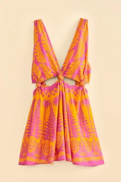 Farm Rio Orange Pineapple Love Mini Dress 8 Farm Rio Orange Pineapple Love Mini Dress -Farm Rio Shop 309321 05