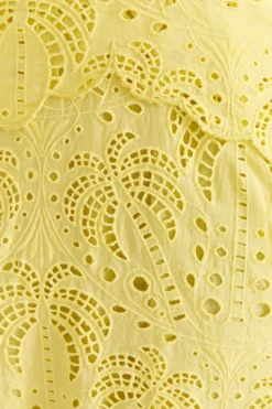 Farm Rio Light Yellow Richelieu Midi Dress -Farm Rio Shop 309337 05