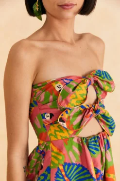 Farm Rio Coral Graphic Macaws Organic Cotton Mini Dress 8 Farm Rio Coral Graphic Macaws Organic Cotton Mini Dress -Farm Rio Shop 309347 03