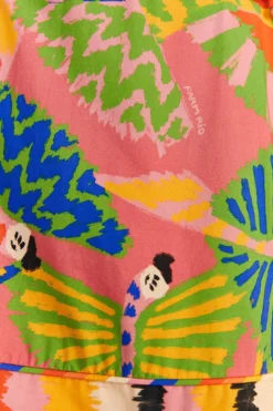 Farm Rio Coral Graphic Macaws Organic Cotton Mini Dress 10 Farm Rio Coral Graphic Macaws Organic Cotton Mini Dress -Farm Rio Shop 309347 05