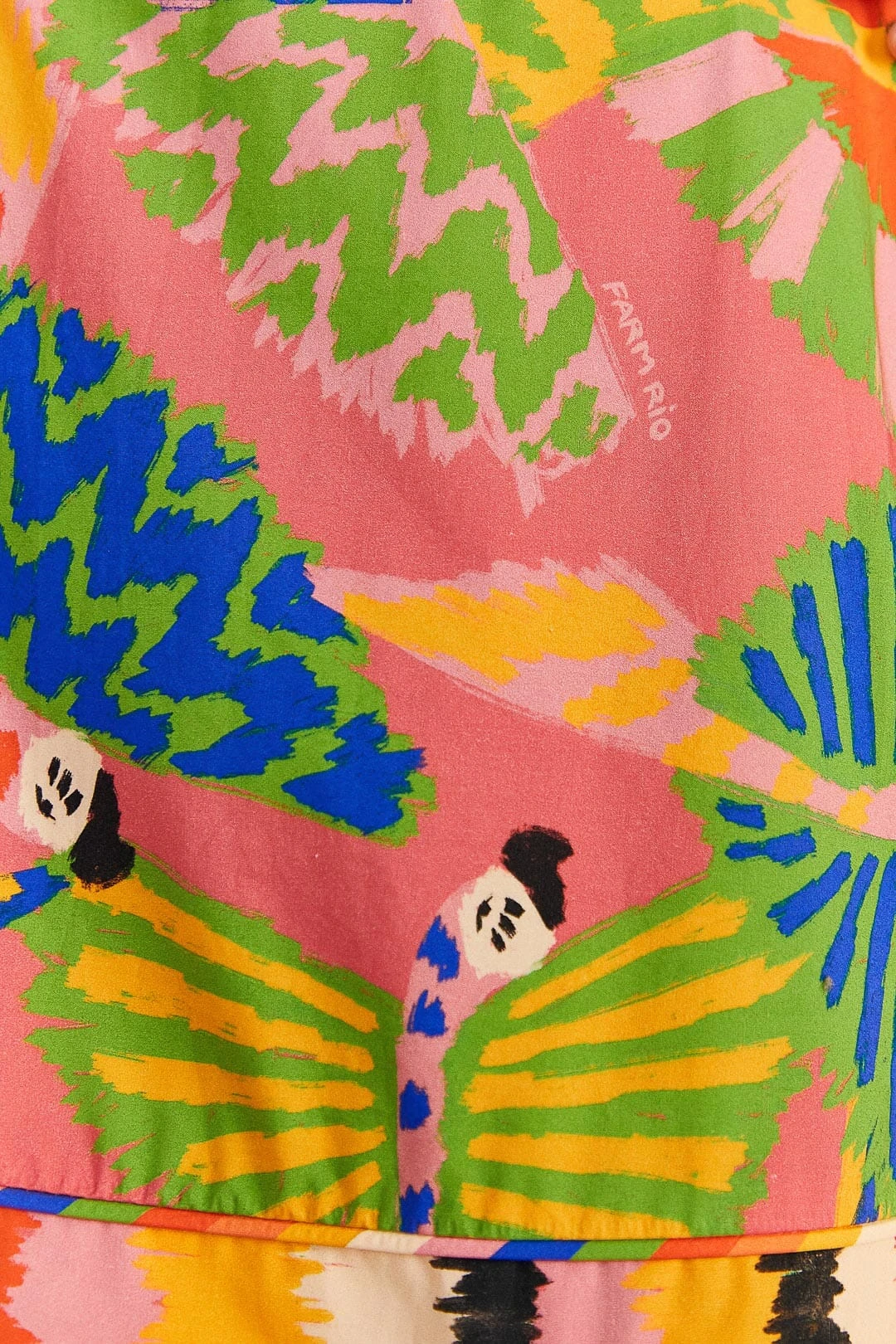 Farm Rio Coral Graphic Macaws Organic Cotton Mini Dress 5 Farm Rio Coral Graphic Macaws Organic Cotton Mini Dress - Image 5