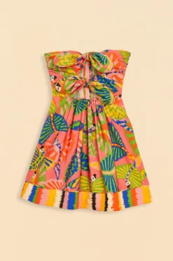 Farm Rio Coral Graphic Macaws Organic Cotton Mini Dress 11 Farm Rio Coral Graphic Macaws Organic Cotton Mini Dress -Farm Rio Shop 309347 06