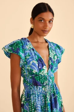 Farm Rio Green Jungle Panther Mini Dress -Farm Rio Shop 309352 03