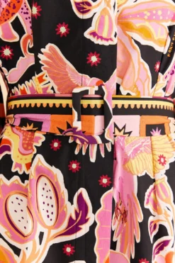 Farm Rio Black Enchanted Nature Mini Dress 10 Farm Rio Black Enchanted Nature Mini Dress -Farm Rio Shop 309357 05