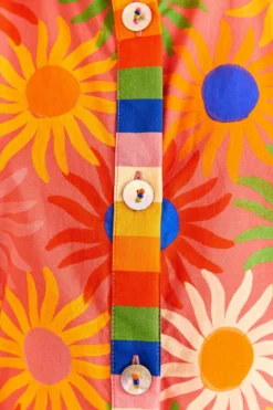 Farm Rio Coral Mixed Graphic Macaws Midi Dress 10 Farm Rio Coral Mixed Graphic Macaws Midi Dress -Farm Rio Shop 309363 05