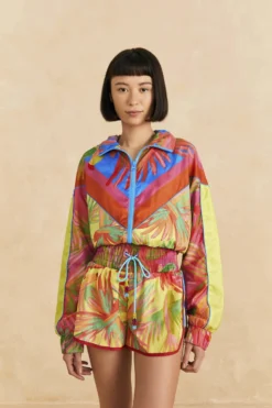 Farm Rio Lime Painted Birds Shorts