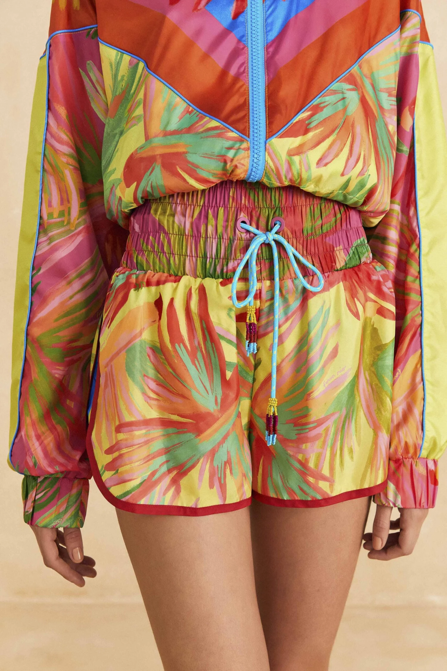 Farm Rio Lime Painted Birds Shorts 2 Farm Rio Lime Painted Birds Shorts - Image 2