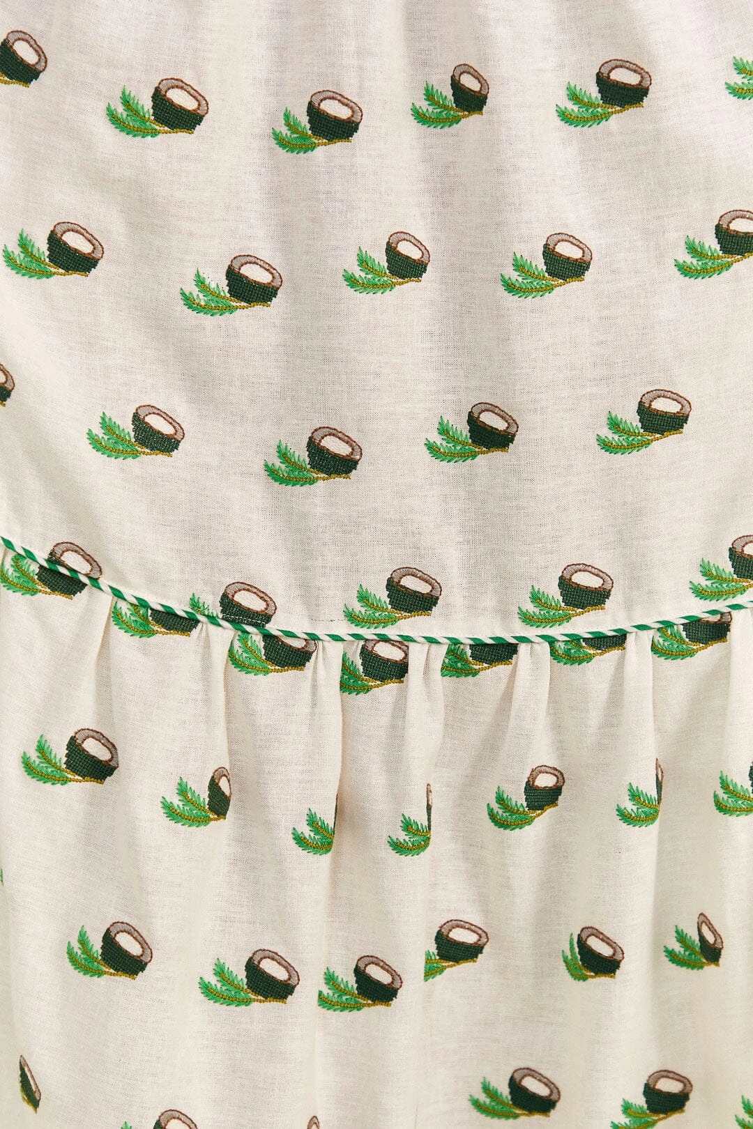 Farm Rio Cross Stitch Coconut Embroidered Midi Dress 5 Farm Rio Cross Stitch Coconut Embroidered Midi Dress - Image 5