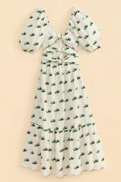 Farm Rio Cross Stitch Coconut Embroidered Midi Dress 11 Farm Rio Cross Stitch Coconut Embroidered Midi Dress -Farm Rio Shop 309371 06