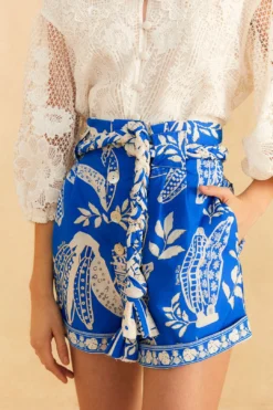 Farm Rio Blue Lace Banana Shorts 7 Farm Rio Blue Lace Banana Shorts -Farm Rio Shop 309373 03