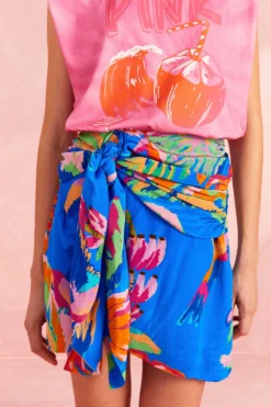 Farm Rio Blue Painted Jungle Mini Skirt 7 Farm Rio Blue Painted Jungle Mini Skirt -Farm Rio Shop 309380 03 scaled