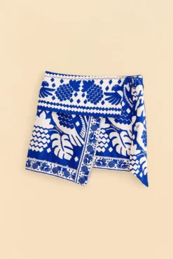 Farm Rio Navy Blue Jungle Scarf Mini Skirt 11 Farm Rio Navy Blue Jungle Scarf Mini Skirt -Farm Rio Shop 309382 06