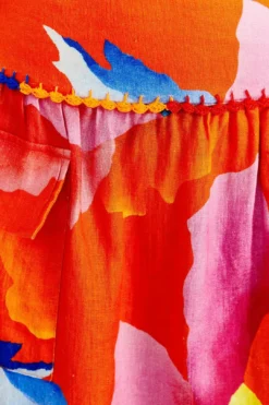 Farm Rio Red Ombre Chita Midi Skirt 10 Farm Rio Red Ombre Chita Midi Skirt -Farm Rio Shop 309389 05