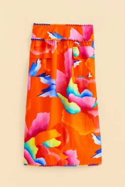 Farm Rio Red Ombre Chita Midi Skirt 11 Farm Rio Red Ombre Chita Midi Skirt -Farm Rio Shop 309389 06