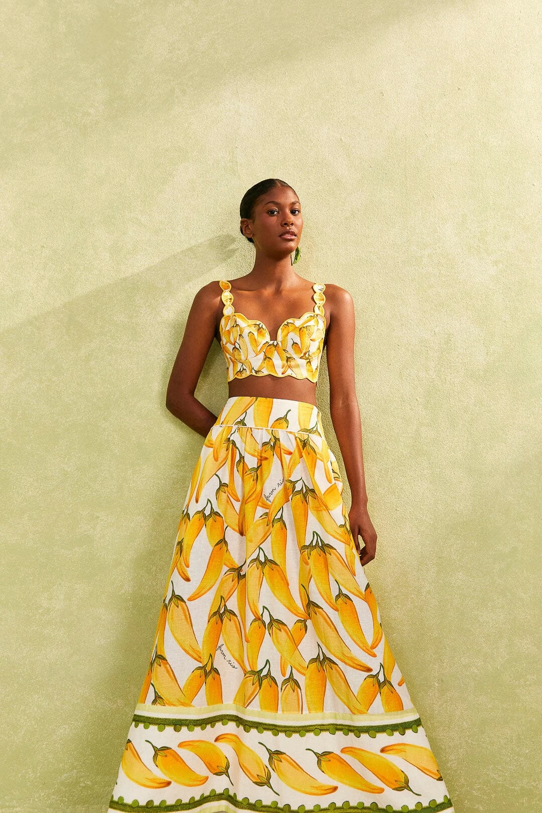 Farm Rio Off-White Peppers Maxi Skirt 2 Farm Rio Off-White Peppers Maxi Skirt - Image 2