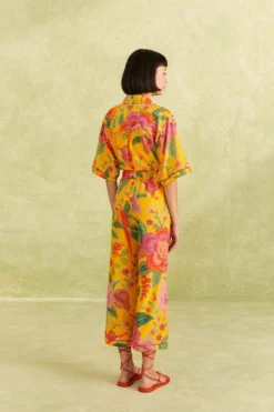 Farm Rio Yellow Macaw Bloom Pants -Farm Rio Shop 309404 04
