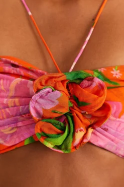 Farm Rio Orange Romantic Garden Crop Top 8 Farm Rio Orange Romantic Garden Crop Top -Farm Rio Shop 309410 04