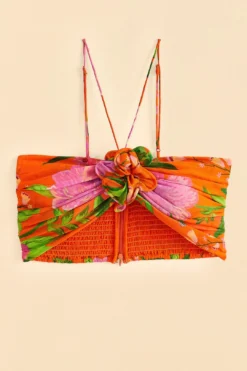 Farm Rio Orange Romantic Garden Crop Top 9 Farm Rio Orange Romantic Garden Crop Top -Farm Rio Shop 309410 05