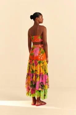 Farm Rio Mixed Romantic Garden Maxi Skirt 7 Farm Rio Mixed Romantic Garden Maxi Skirt -Farm Rio Shop 309411 03