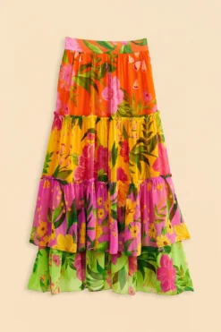 Farm Rio Mixed Romantic Garden Maxi Skirt 9 Farm Rio Mixed Romantic Garden Maxi Skirt -Farm Rio Shop 309411 05