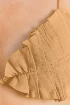 Farm Rio Beige Leaf Crop Top -Farm Rio Shop 309419 04